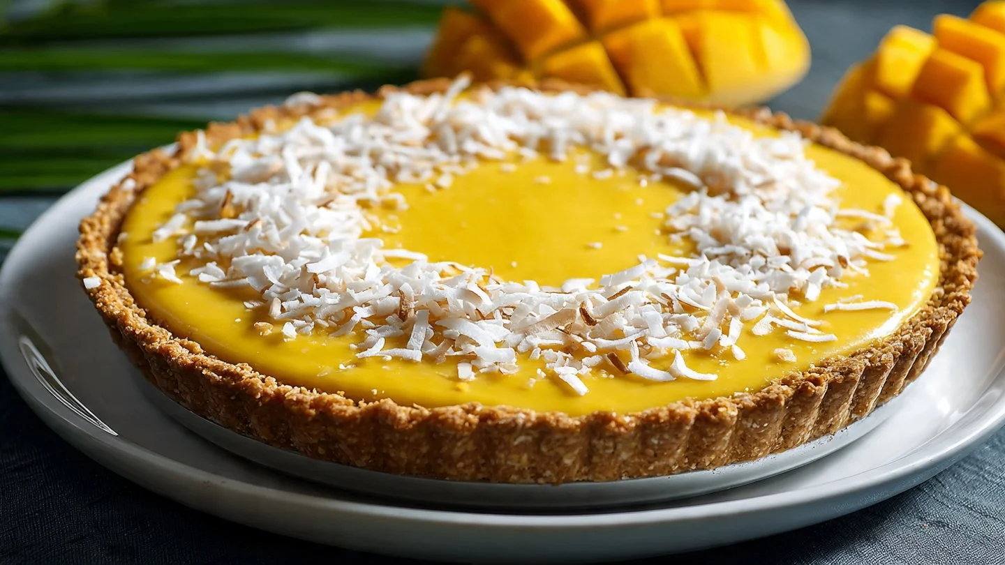Mango Coconut with Coconut Graham Cracker Crust Pie Recipe