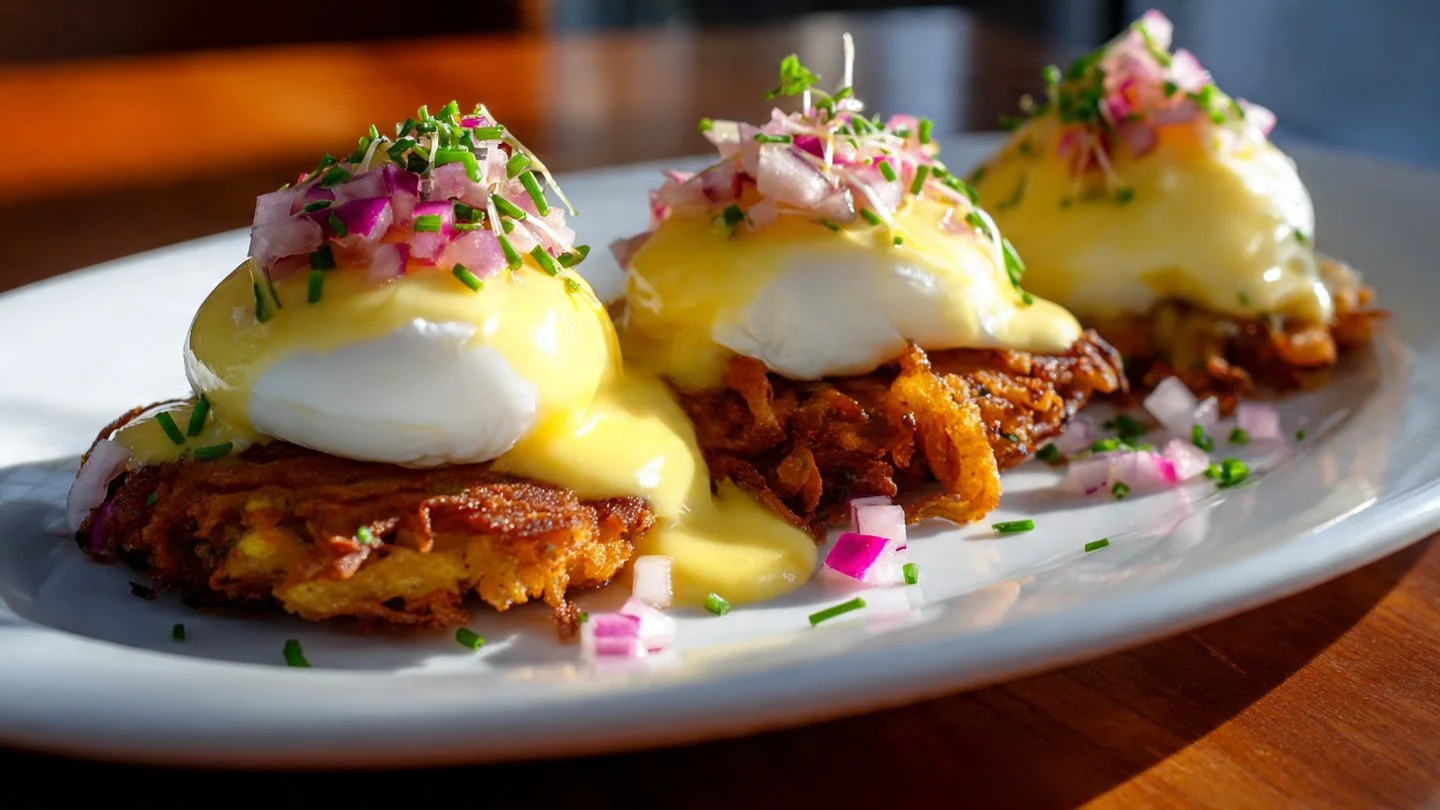 Mouthwatering Latke Eggs Benedict
