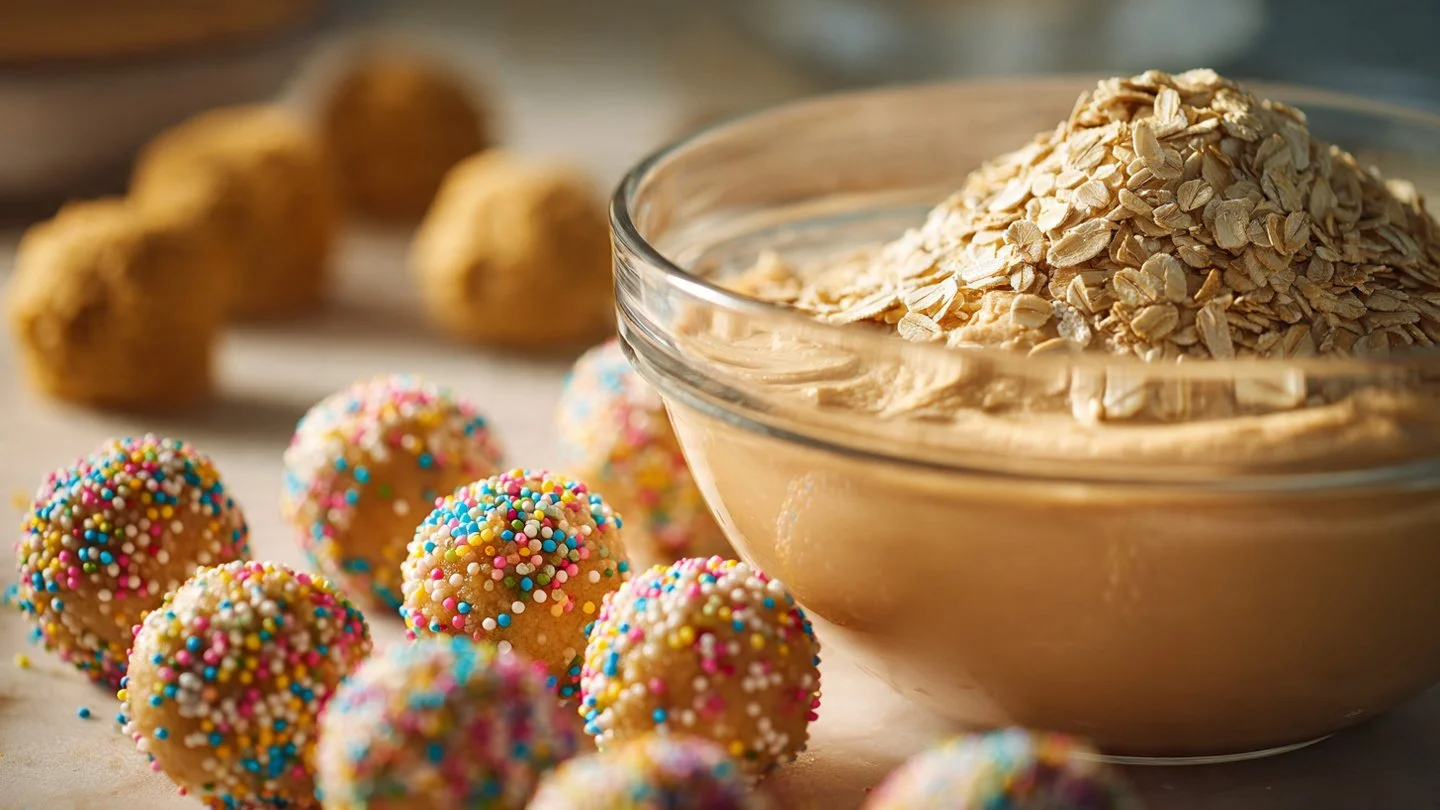 No Bake Cake Batter Protein Balls