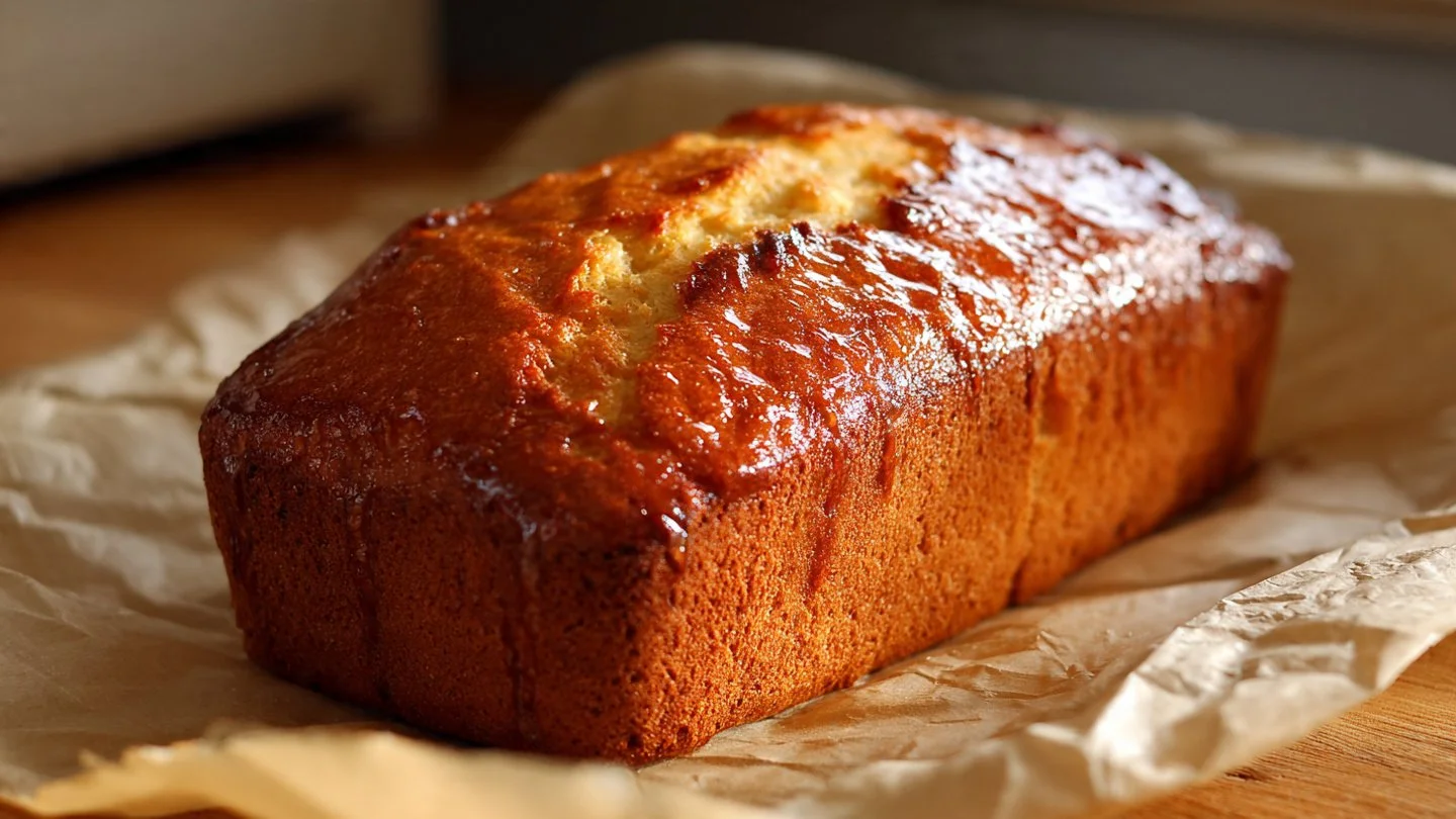 Loaf of freshly baked Orange Marmalade Bread on a wooden table