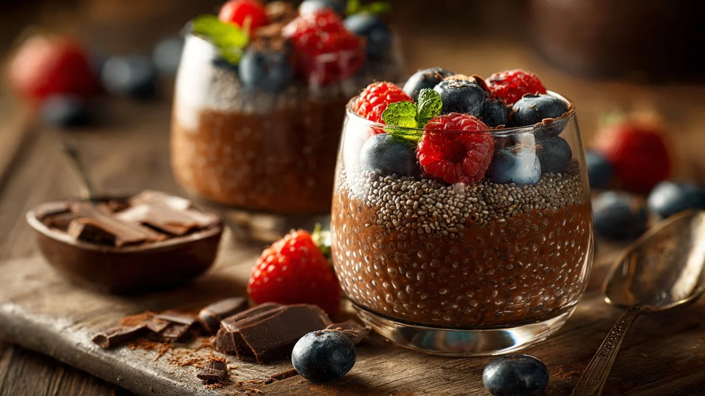 Overnight Coffee Chocolate Chia Pudding