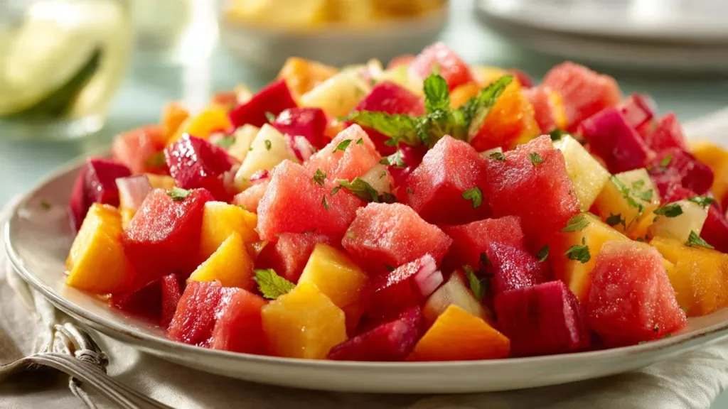 Peach Watermelon Salad: The Refreshing Summer BFF You Need