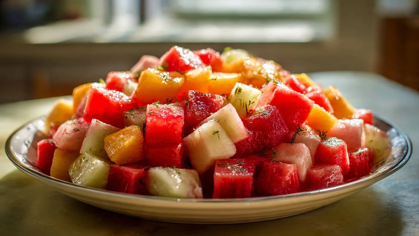 Peach Watermelon Salad