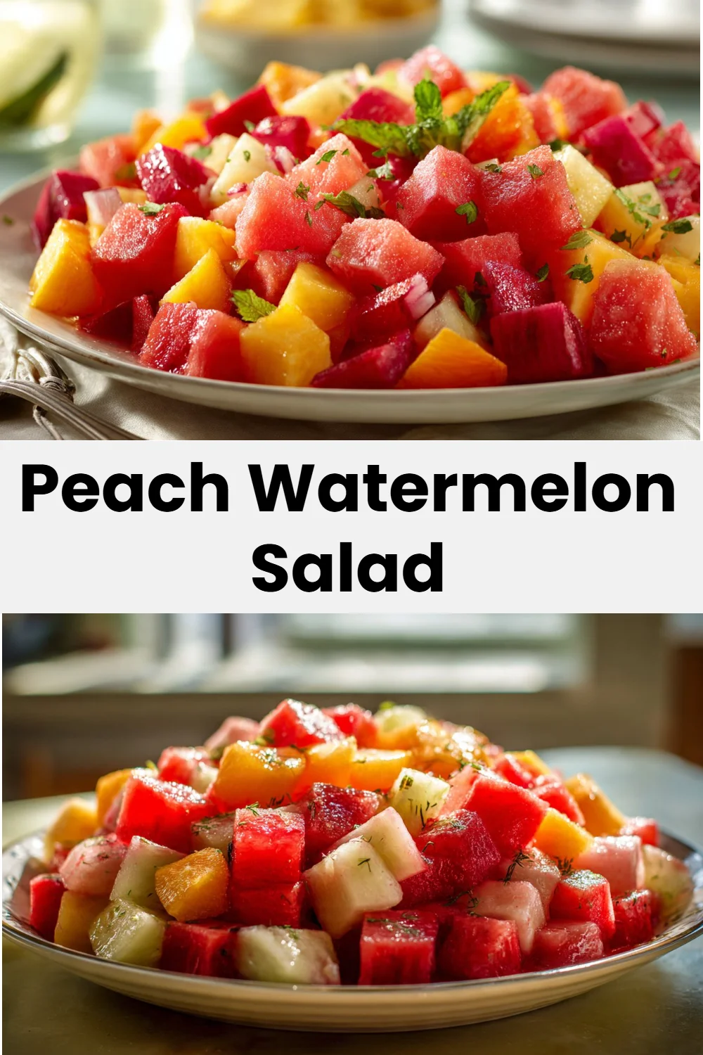 Peach Watermelon Salad