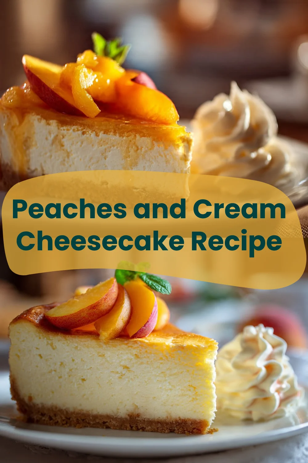 Peaches and Cream Cheesecake Recipe
