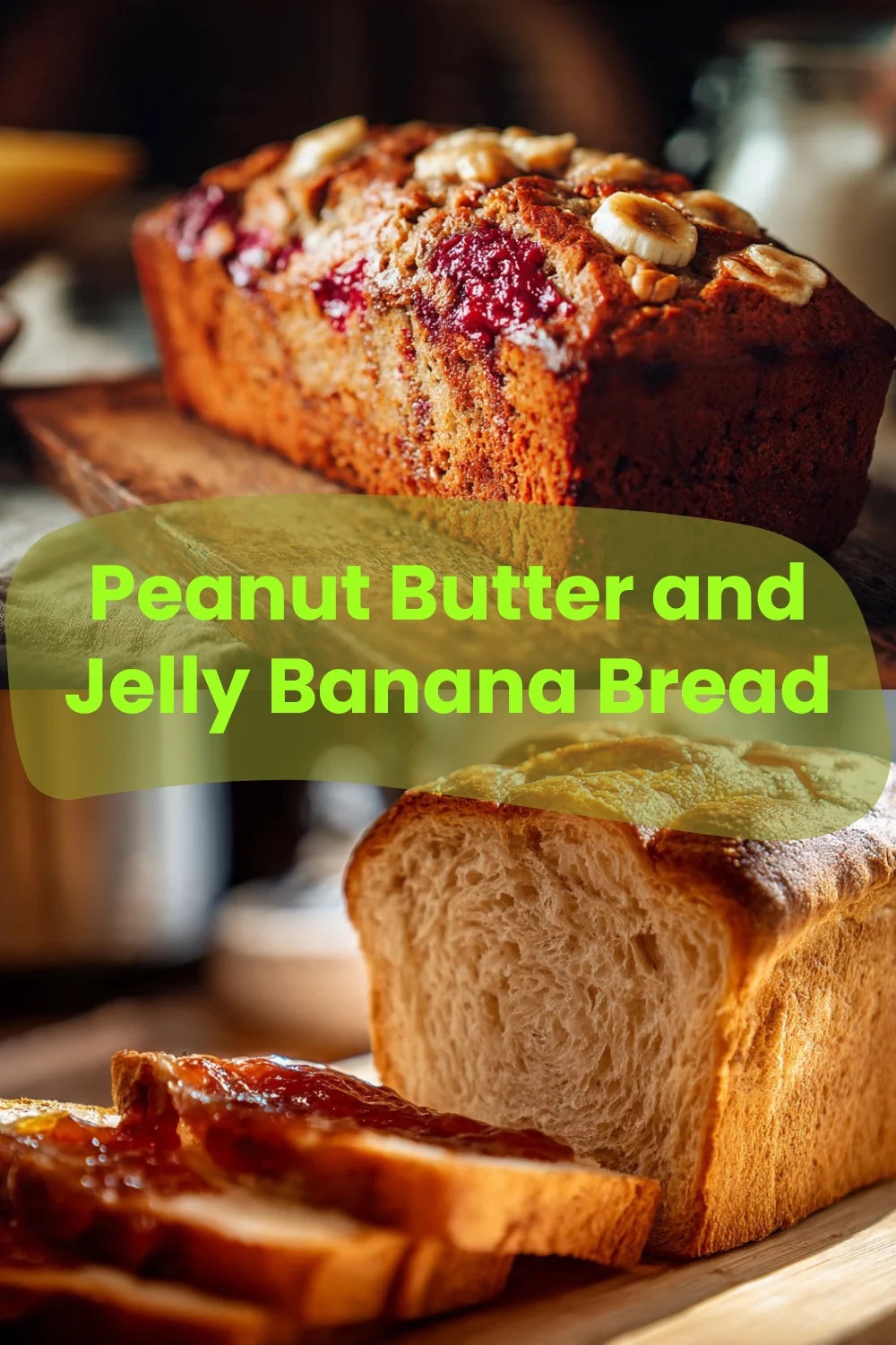 Peanut Butter and Jelly Banana Bread