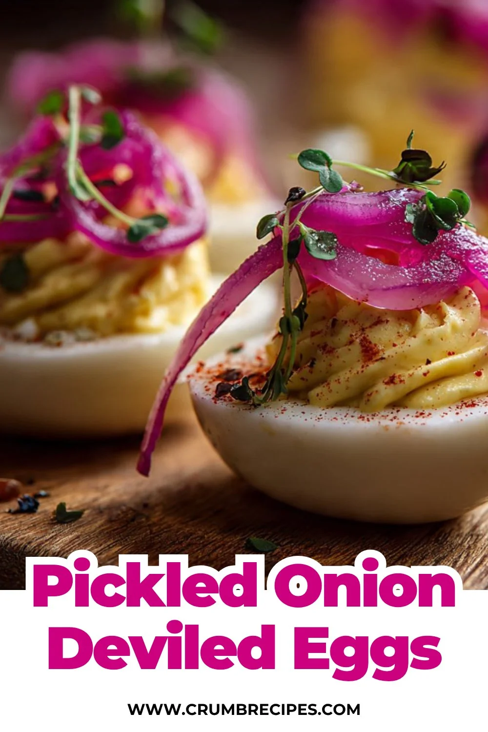 Pickled Onion Deviled Eggs