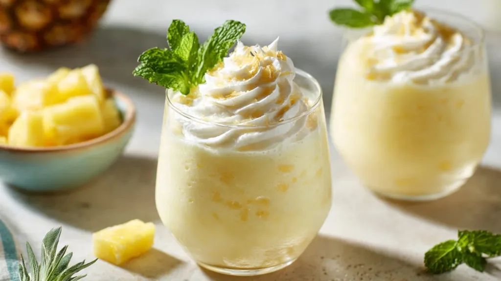 Creamy Pina Colada Smoothie : Tropical Pineapple Coconut Recipe