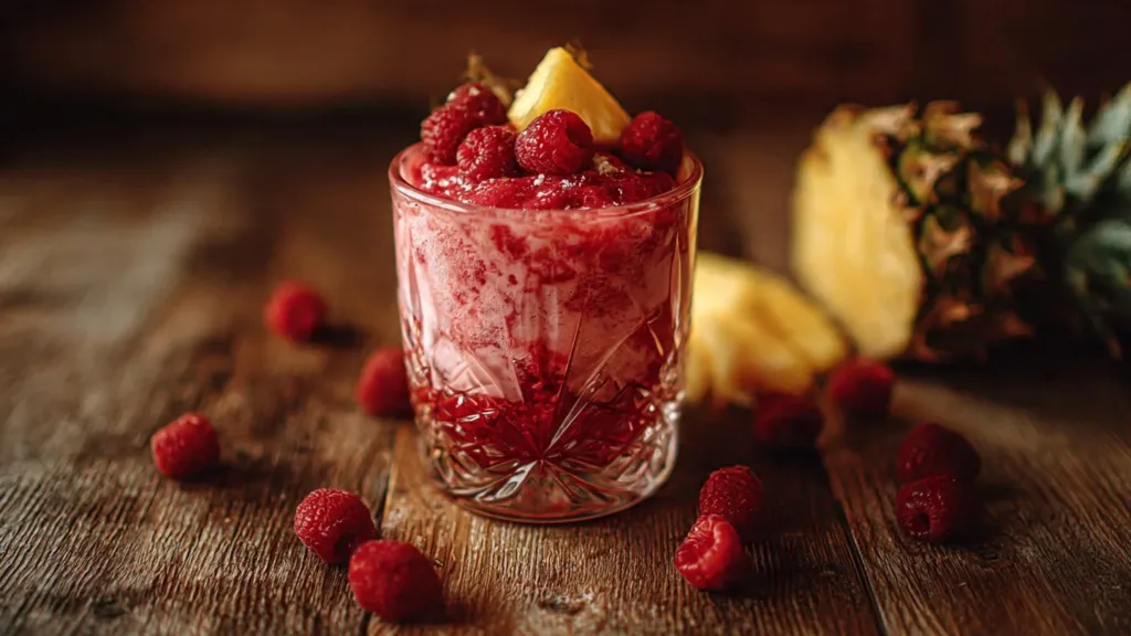 Raspberry Colada Twist: A Tropical Escape in a Glass!