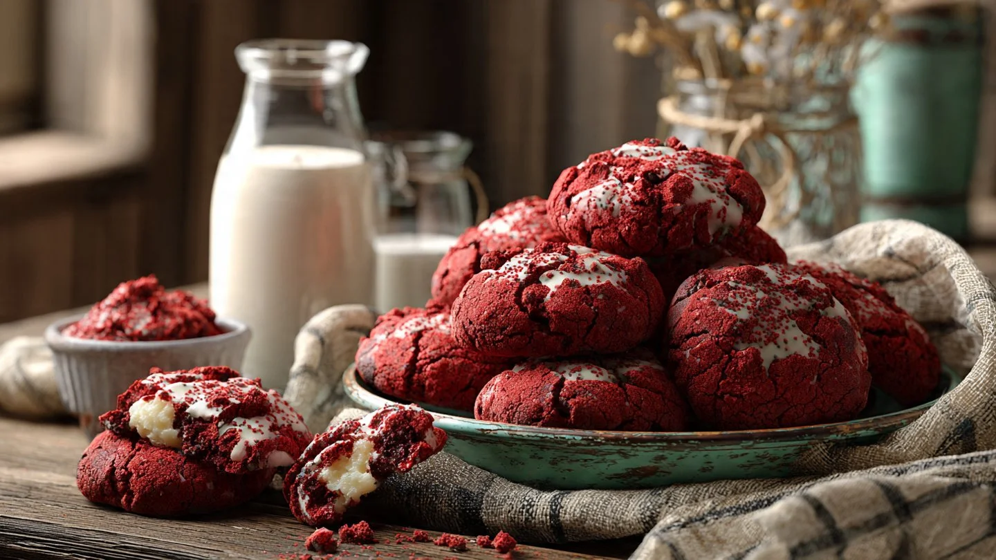 Red Velvet Cream Cheese Cookies