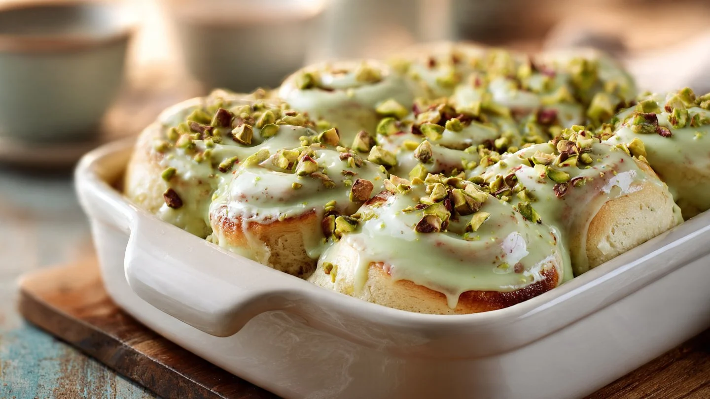 Small Batch Pistachio Cream Cinnamon Rolls (Perfect for Two Cozy & Nutty!) pistachio cream cinnamon rolls Small Batch Pistachio Cream Cinnamon Rolls