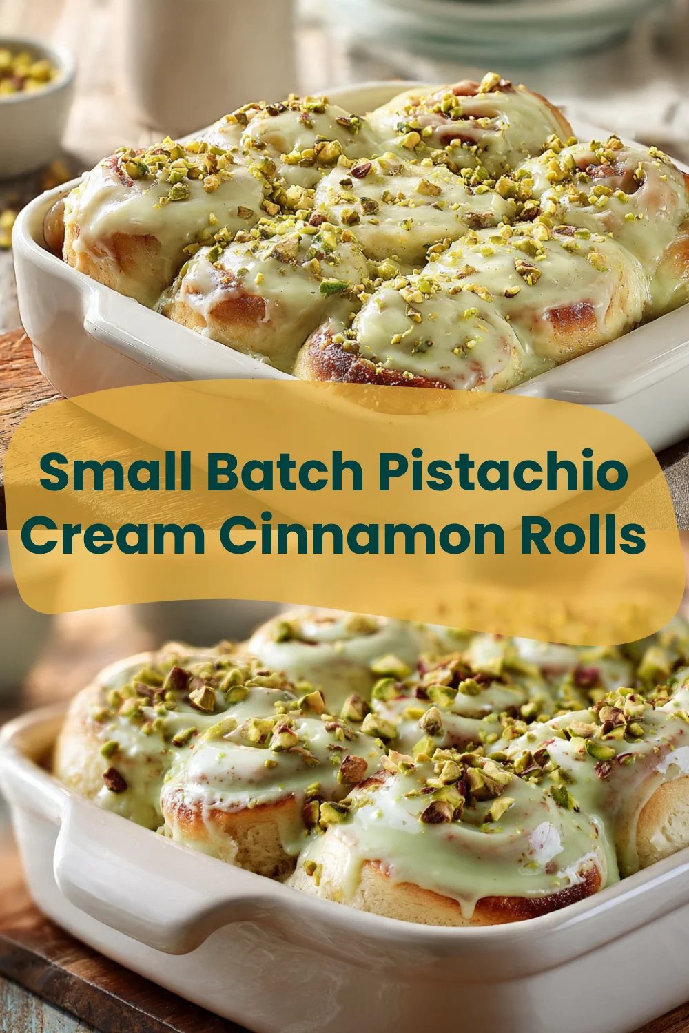 Small Batch Pistachio Cream Cinnamon Rolls (Perfect for Two Cozy & Nutty!) pistachio cream cinnamon rolls Small Batch Pistachio Cream Cinnamon Rolls