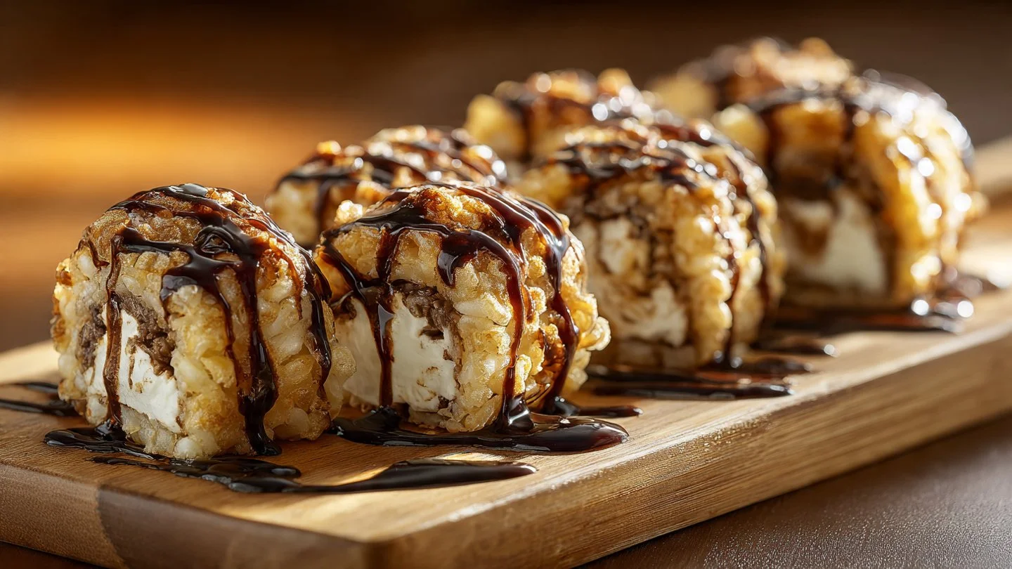 S’mores Rolled Rice Krispie Treats