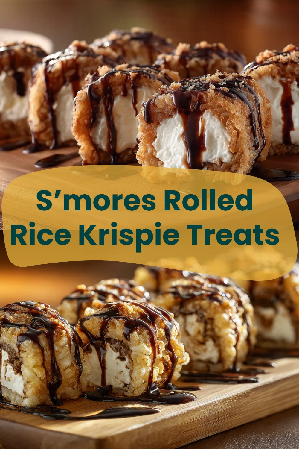 S’mores Rolled Rice Krispie Treats