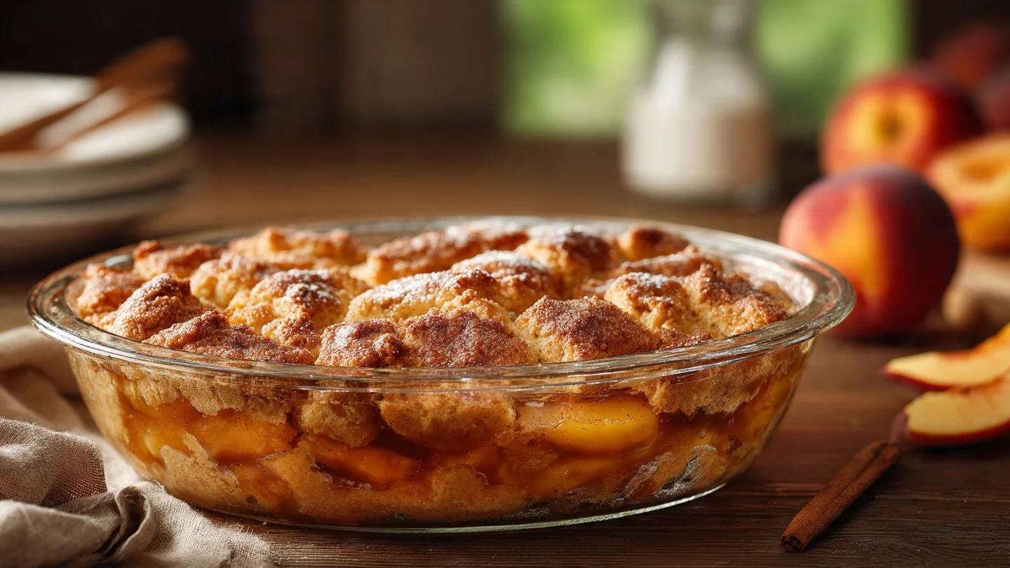 Snickerdoodle Peach Cobbler