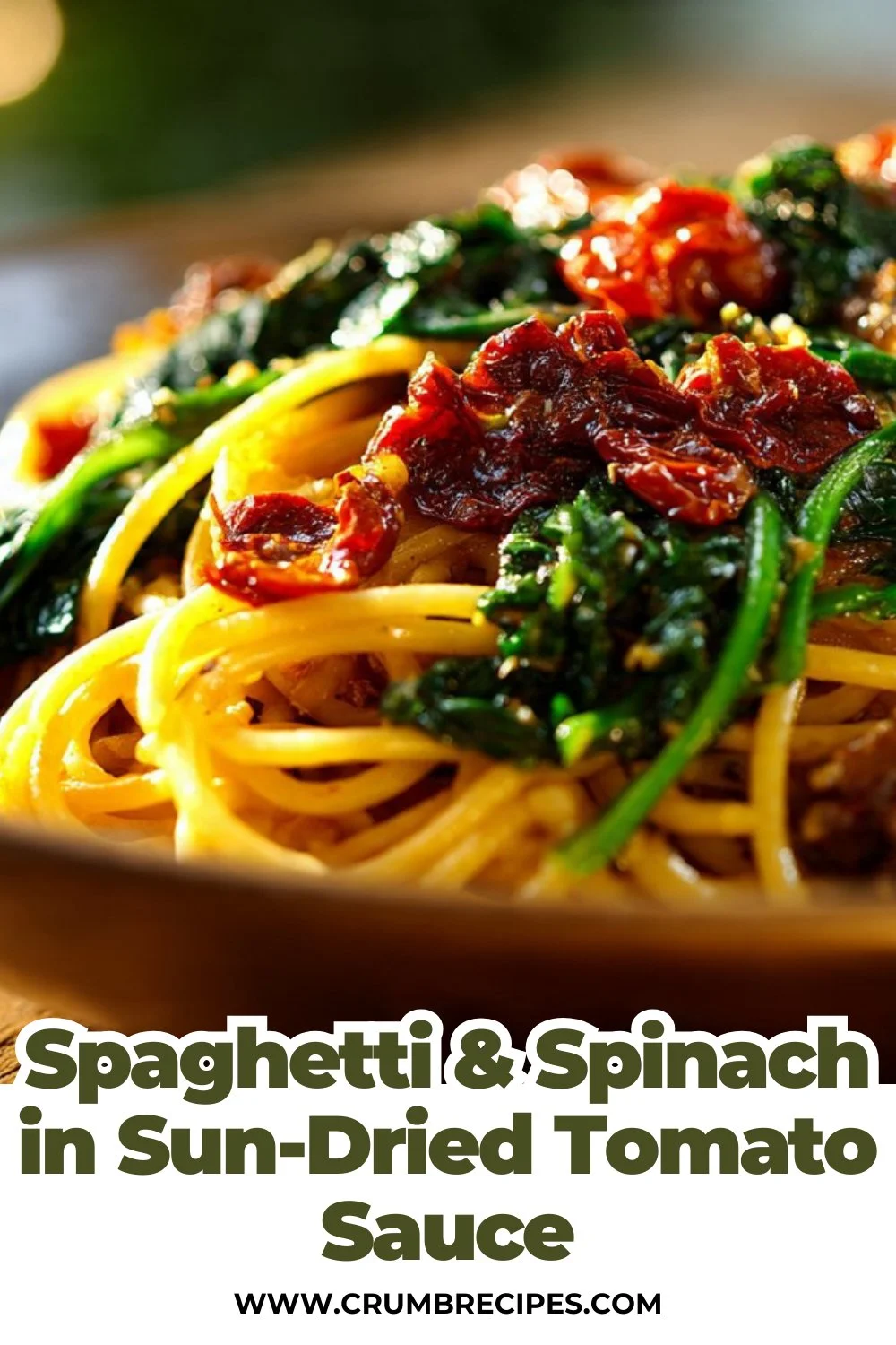 Spaghetti & Spinach in Sun-Dried Tomato Sauce