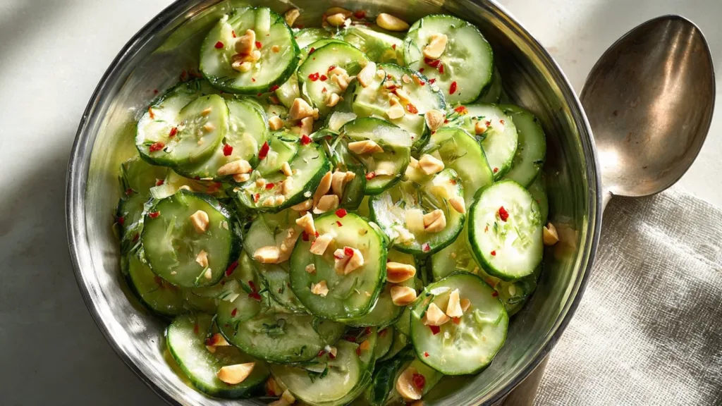 Spicy Peanut Cucumber Salad That Pops on Your Feed