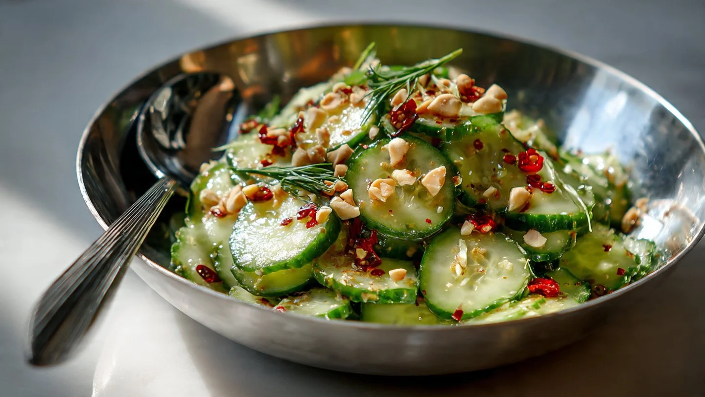 Spicy Peanut Cucumber Salad