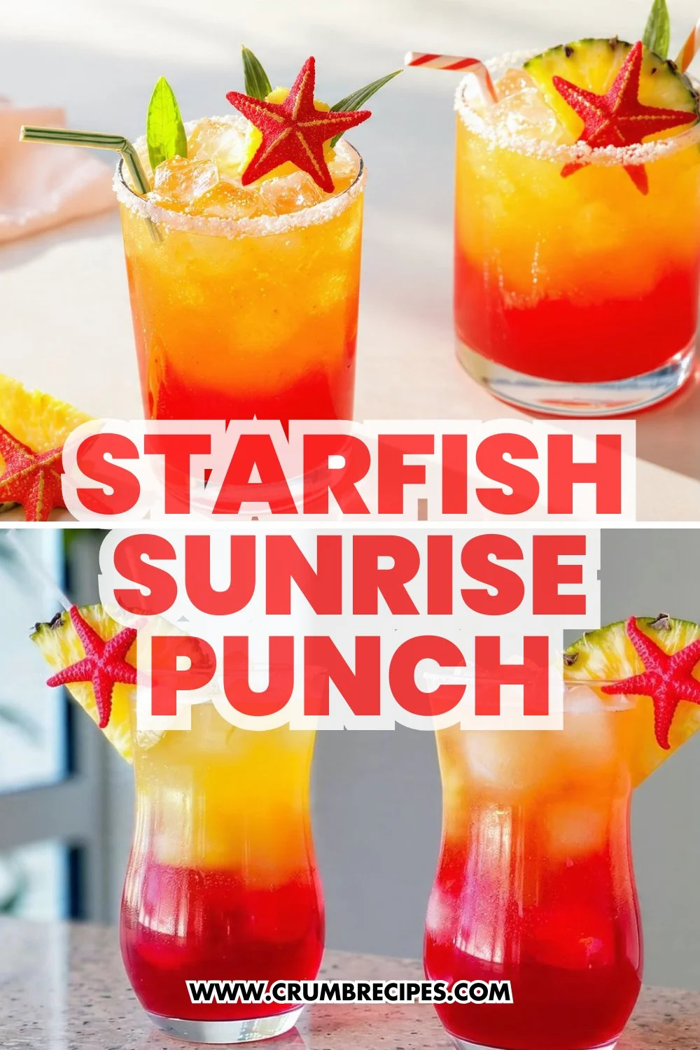 Starfish Sunrise Punch: A Bright, Boozy Tropical in a Glass Starfish Sunrise Punch Starfish Sunrise Punch