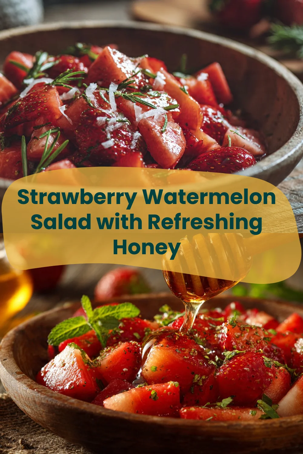 Strawberry Watermelon Salad with Refreshing Honey