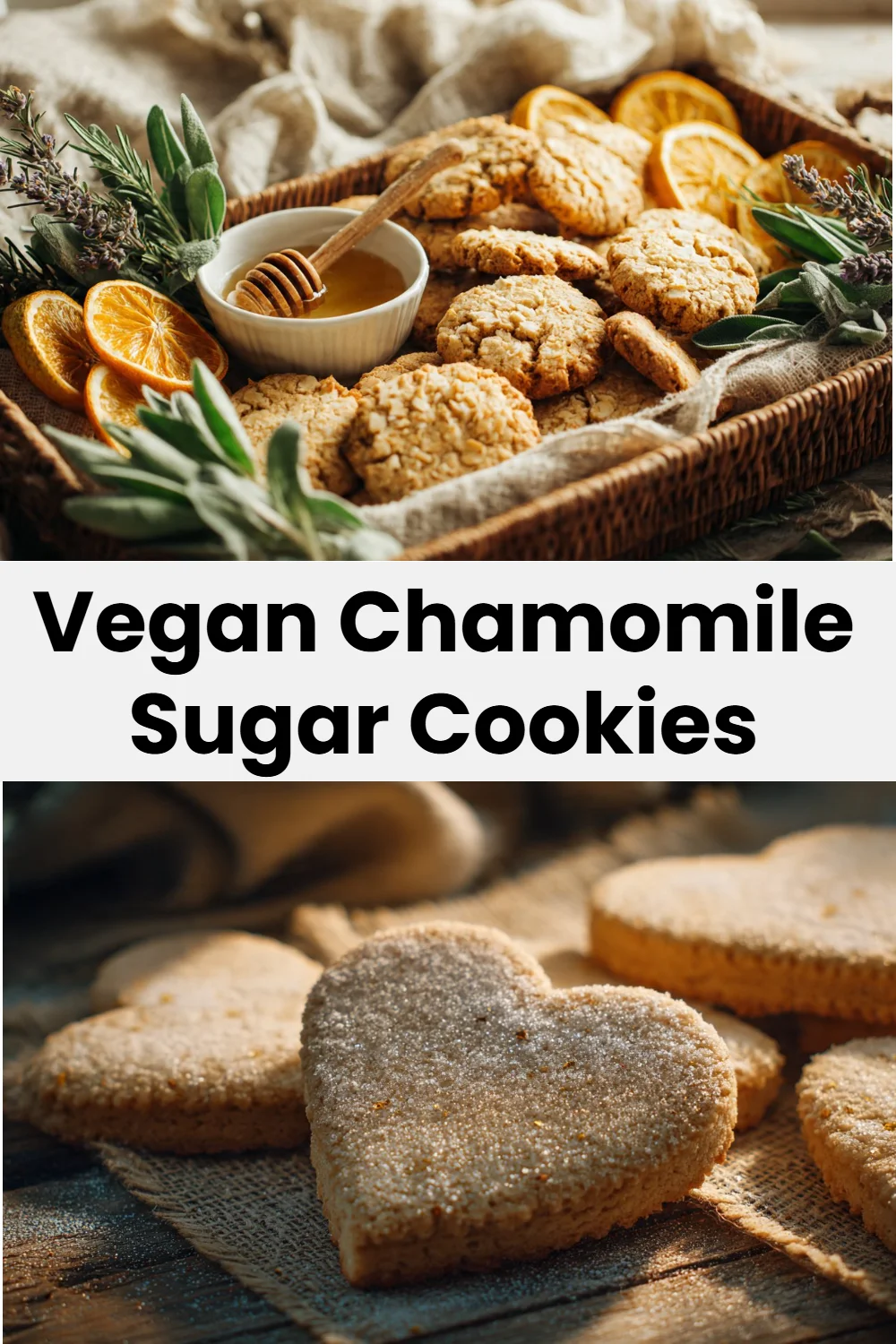 Vegan Chamomile Sugar Cookies