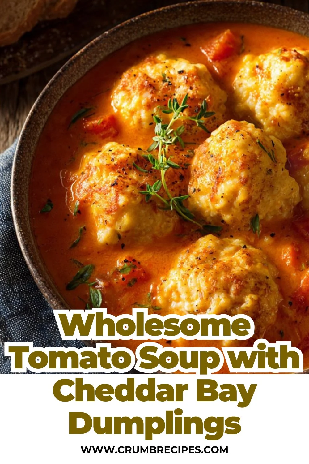 Wholesome Tomato Soup with Cheddar Bay Dumplings
