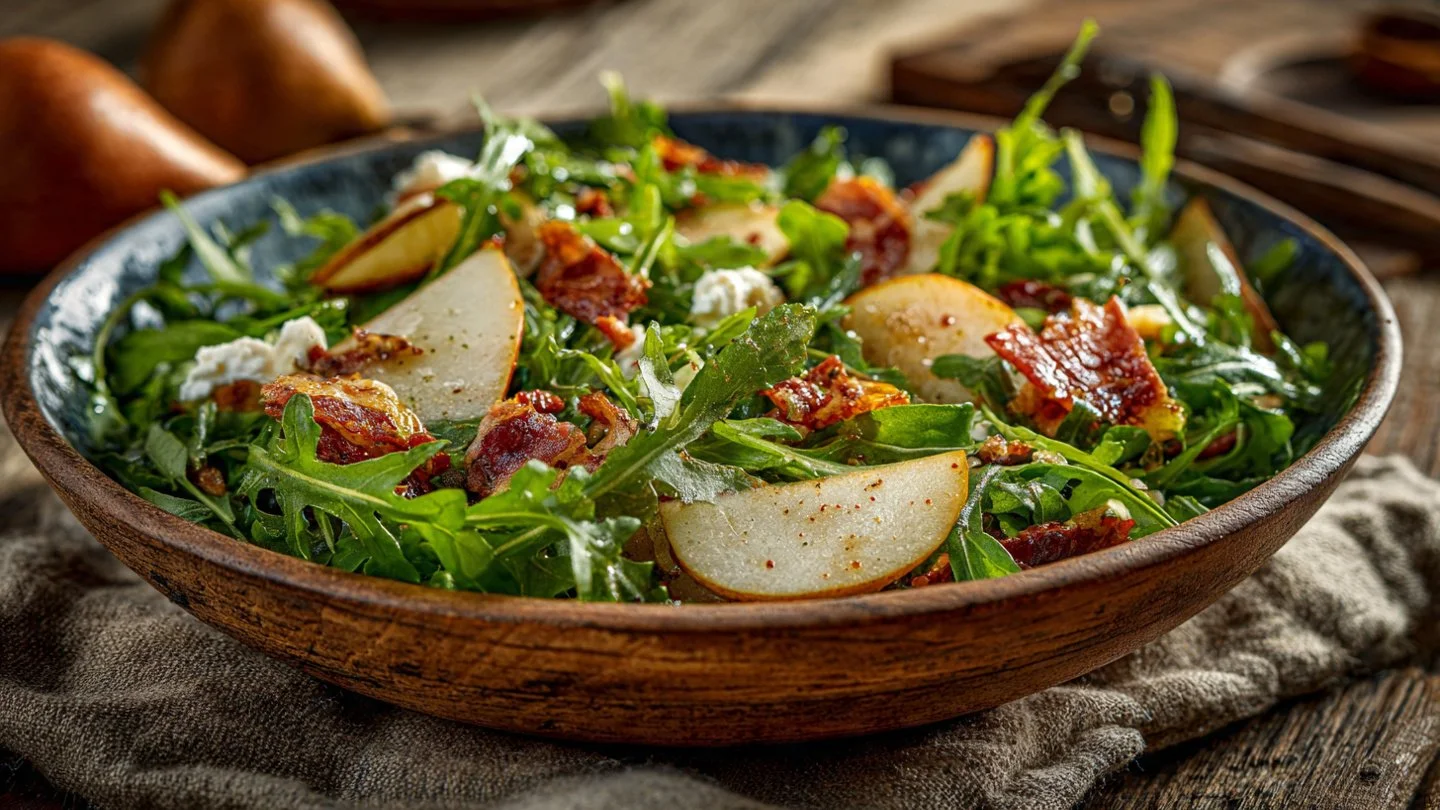 Crisp Arugula Pear Salad with Walnuts & Parmesan : Quick & Elegant Arugula Pear Salad Arugula Pear Salad