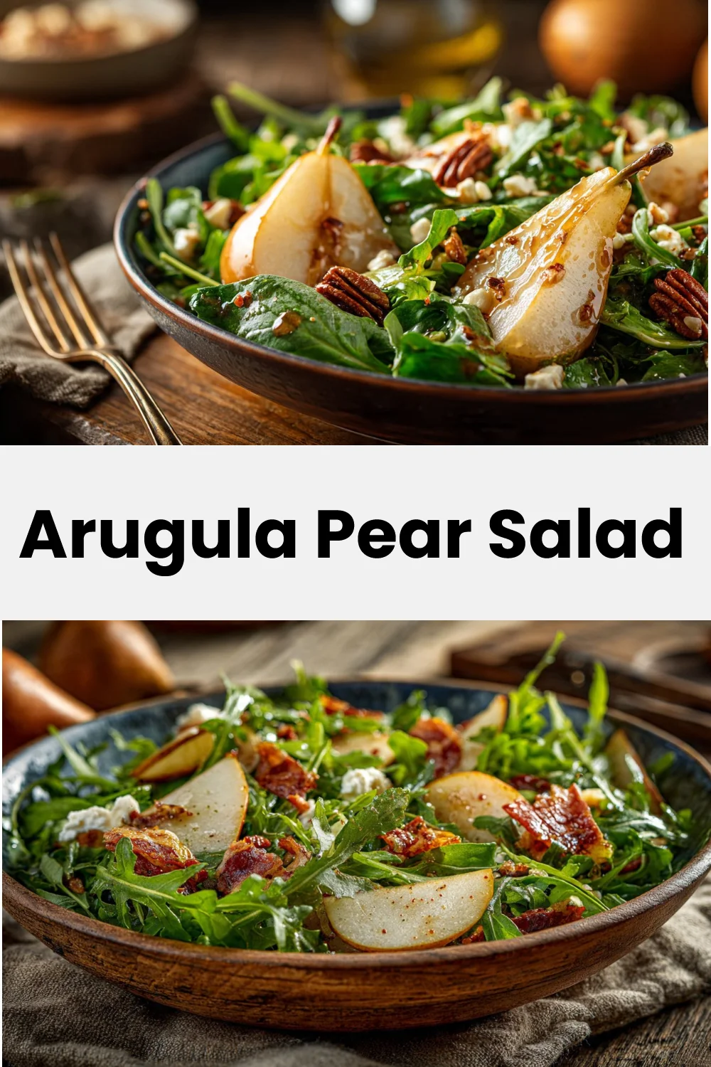Crisp Arugula Pear Salad with Walnuts & Parmesan : Quick & Elegant Arugula Pear Salad Arugula Pear Salad