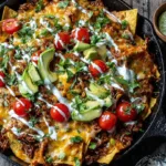Delicious beef enchiladas in a skillet ready to be served.