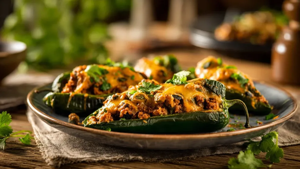 Bobby Flay Stuffed Poblano Peppers : Cheesy Smoky Weeknight Delight stuffed poblano peppers Bobby Flay Stuffed Poblano Peppers : Cheesy Smoky Weeknight Delight