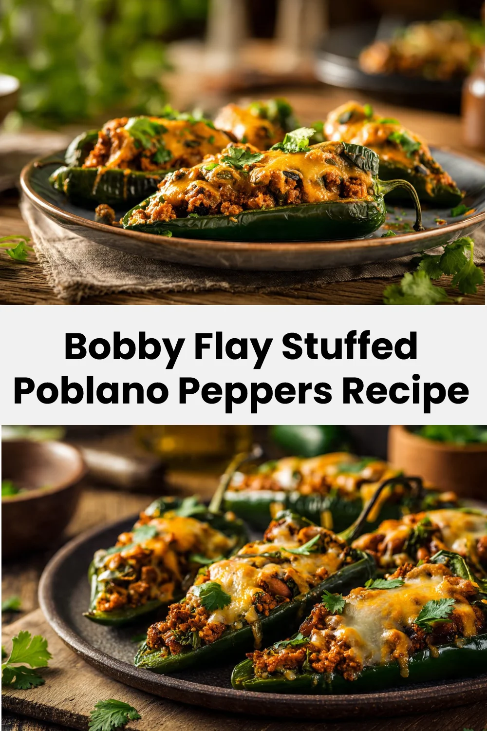 Bobby Flay Stuffed Poblano Peppers : Cheesy Smoky Weeknight Delight stuffed poblano peppers Bobby Flay Stuffed Poblano Peppers Recipe