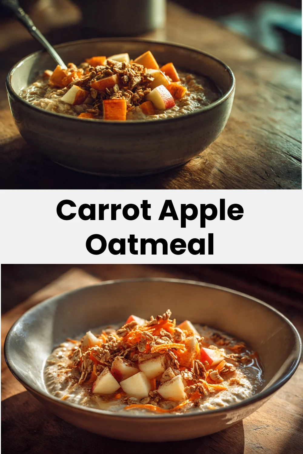 Carrot Apple Oatmeal: Cozy, Sweet, and Surprisingly Healthy Carrot Apple Oatmeal Carrot Apple Oatmeal