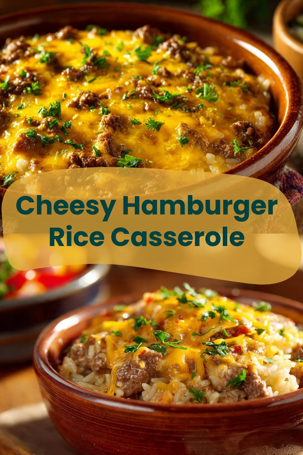 Cheesy Hamburger Rice Casserole