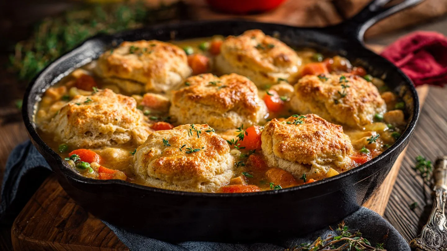 Chicken Cobbler with Red Lobster Biscuits : Easy Cozy Dinner Chicken Cobbler Chicken Cobbler with Red Lobster Biscuits