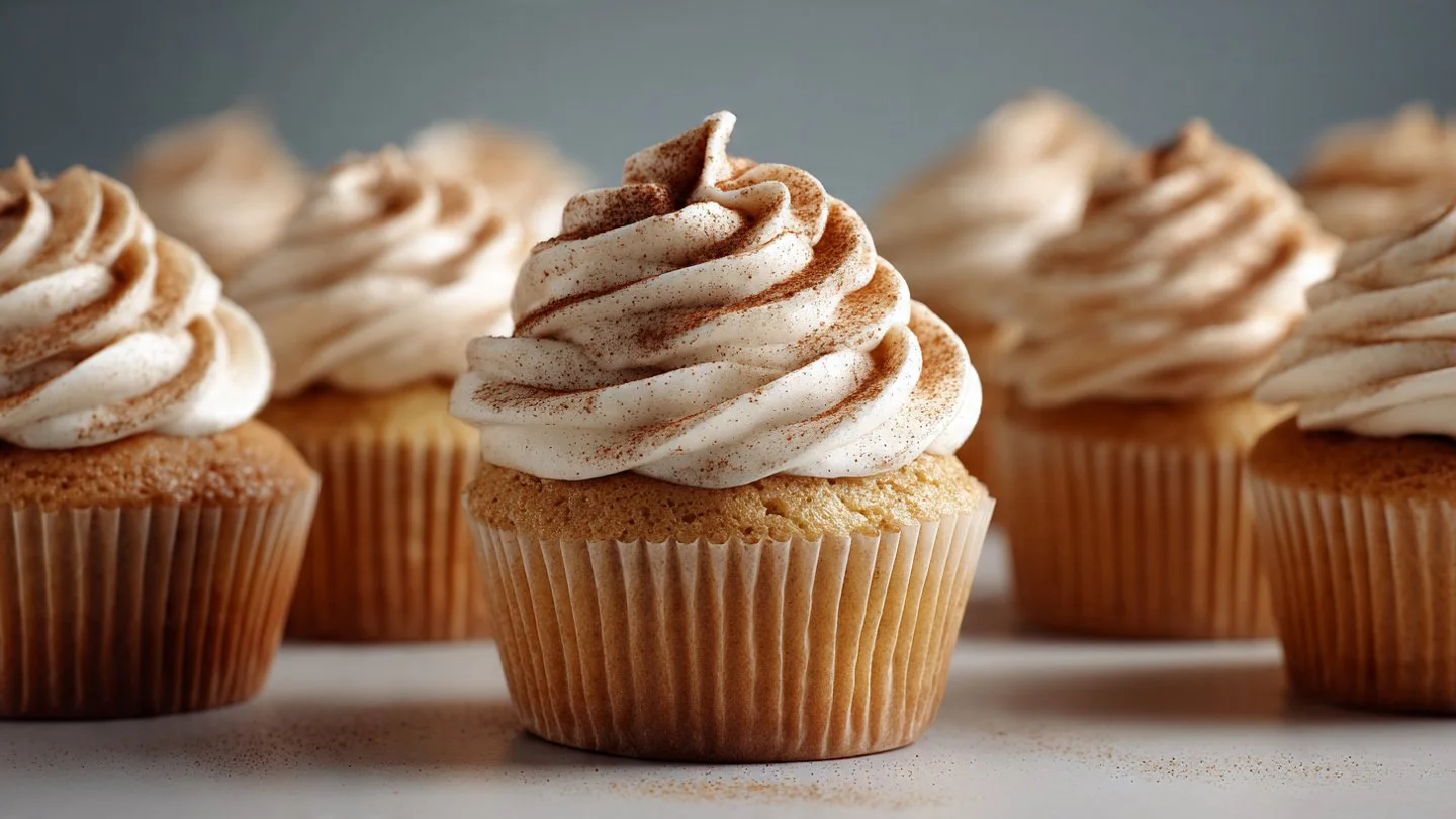 Churro Cupcakes with Cinnamon Cream Cheese Frosting