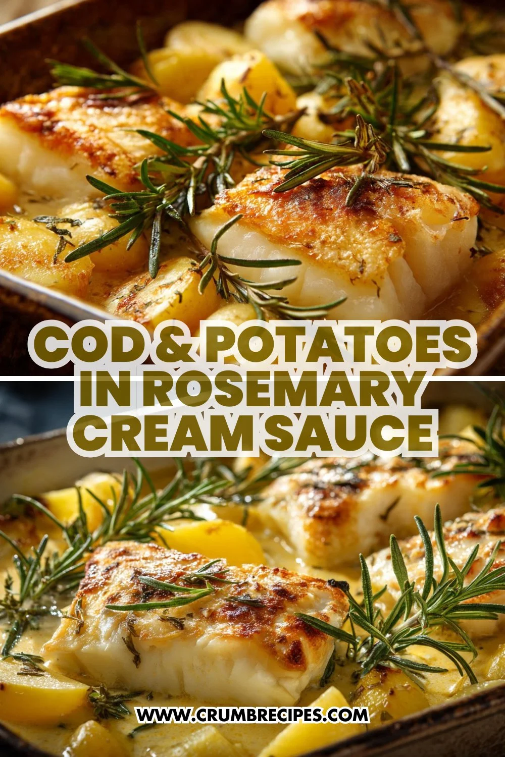 Cod & Potatoes in Rosemary Cream Sauce