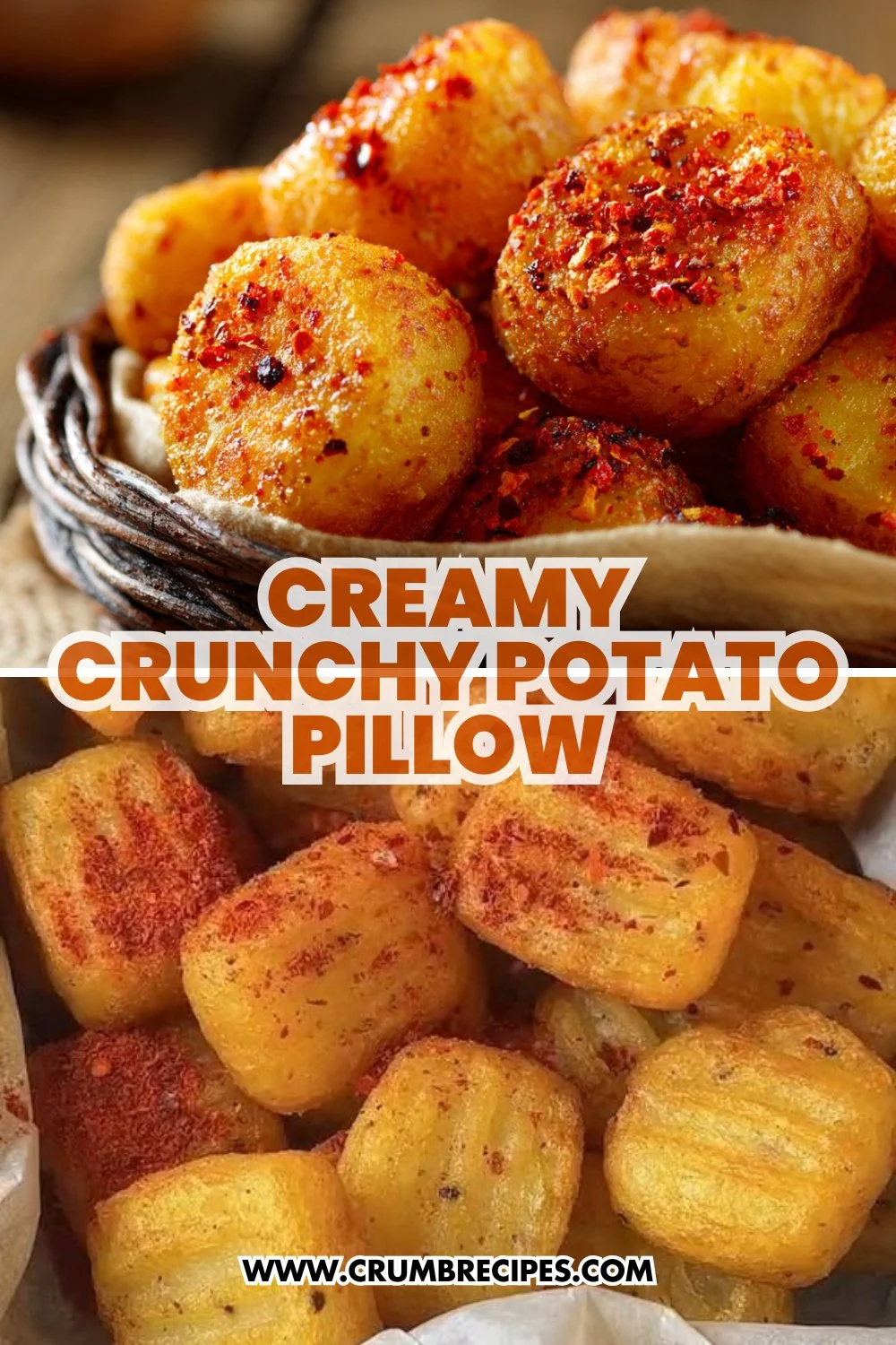 Creamy crunchy potato pillow
