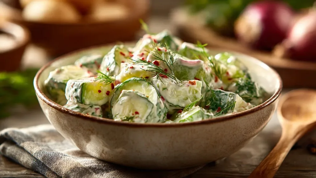 Creamy Cucumber Salad: Refreshingly Delicious and Easy to Make!