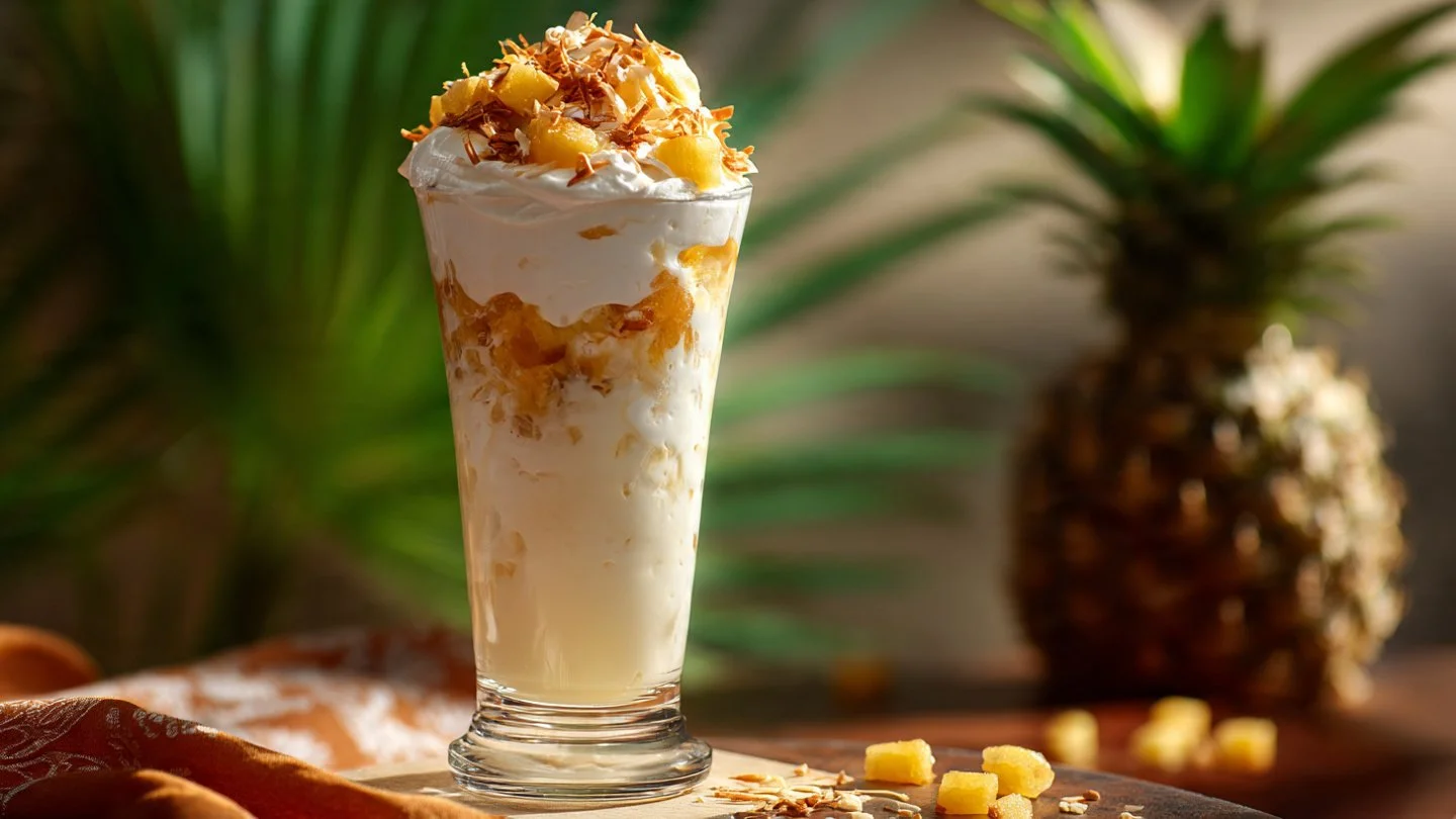 Creamy Frozen Coconut Pineapple Whip Refresher : Tropical Whip Bliss coconut pineapple whip Creamy Frozen Coconut Pineapple Whip Refresher