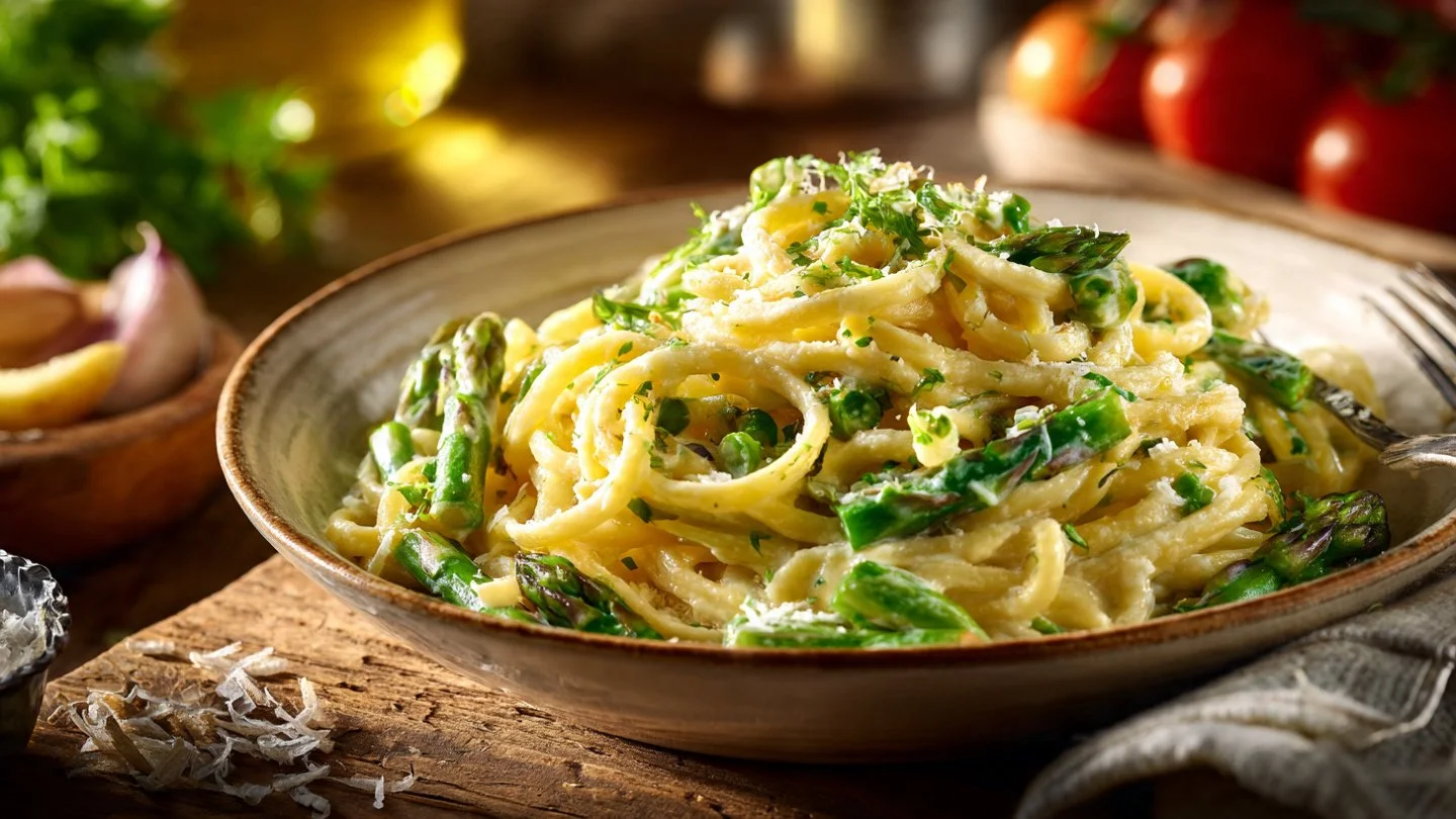 Creamy Lemon Asparagus Pasta