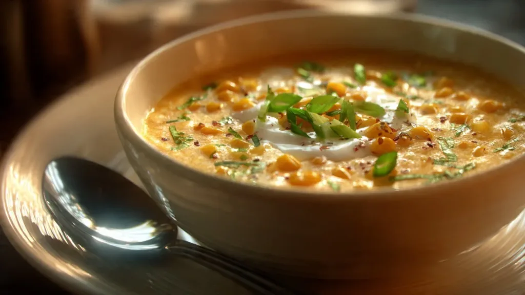 Creamy Poblano Corn Chowder : A Hug in a Bowl