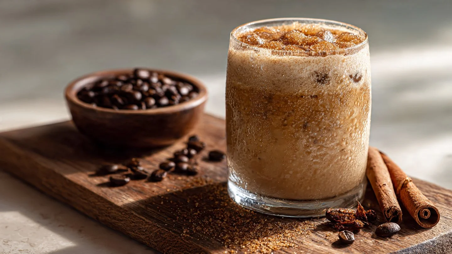 Creamy Vanilla Chai Iced Tea Latte with Cinnamon Sprinkle : Chill & Cozy Sip