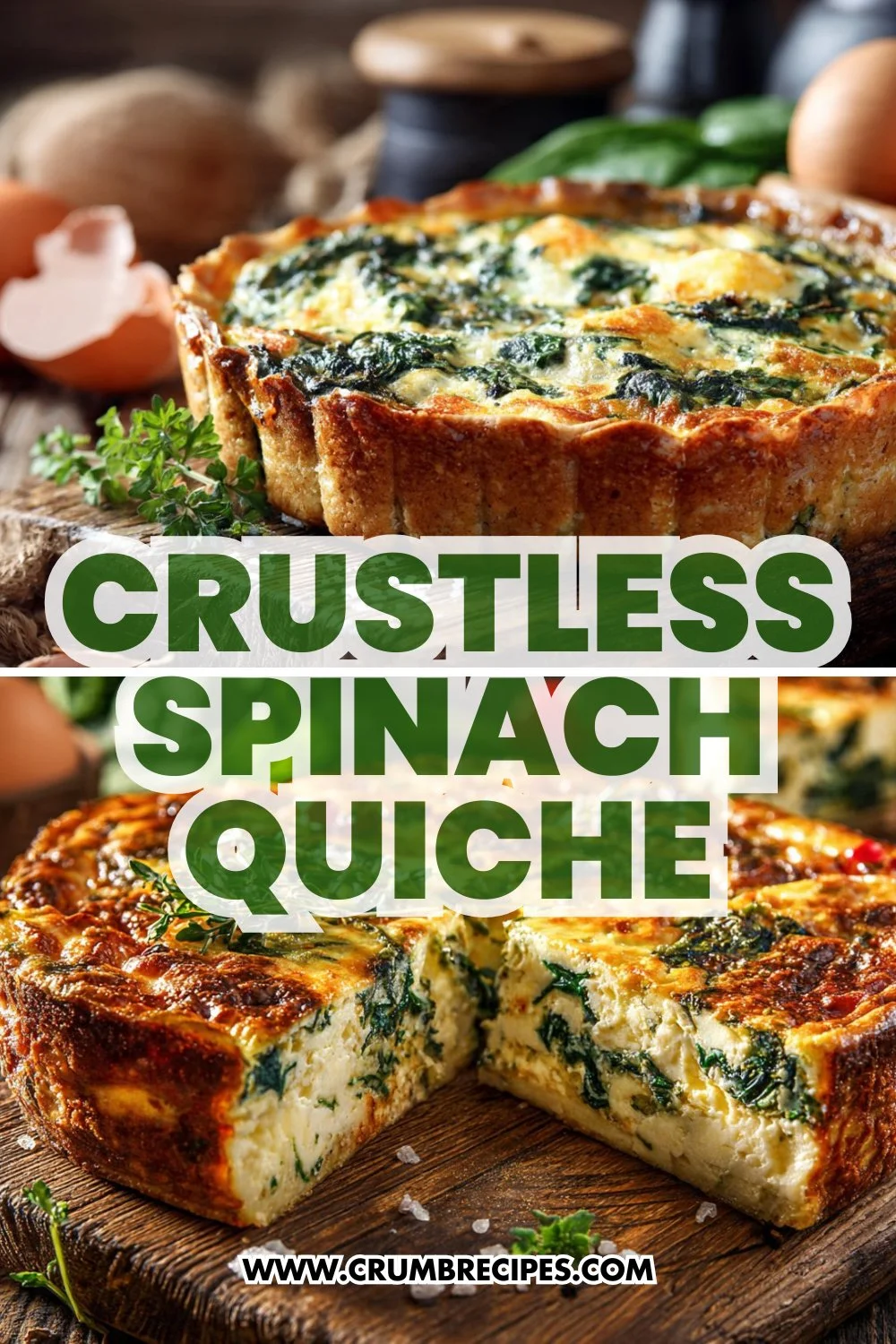 Easy-Cheesy Crustless Spinach Quiche (No-Fuss Brunch Favorite) Crustless Spinach Quiche Crustless Spinach Quiche