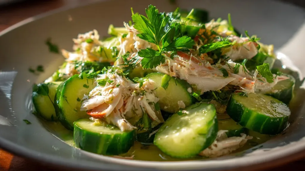 Cucumber & Crab Salad : Refreshing, Creamy Summer Bowl (Easy, 15 mins)