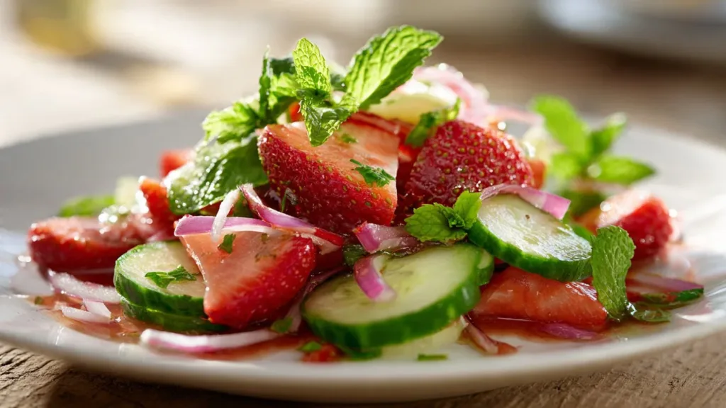 Crunchy Cucumber Strawberry Salad : Fresh & Easy for Every Day
