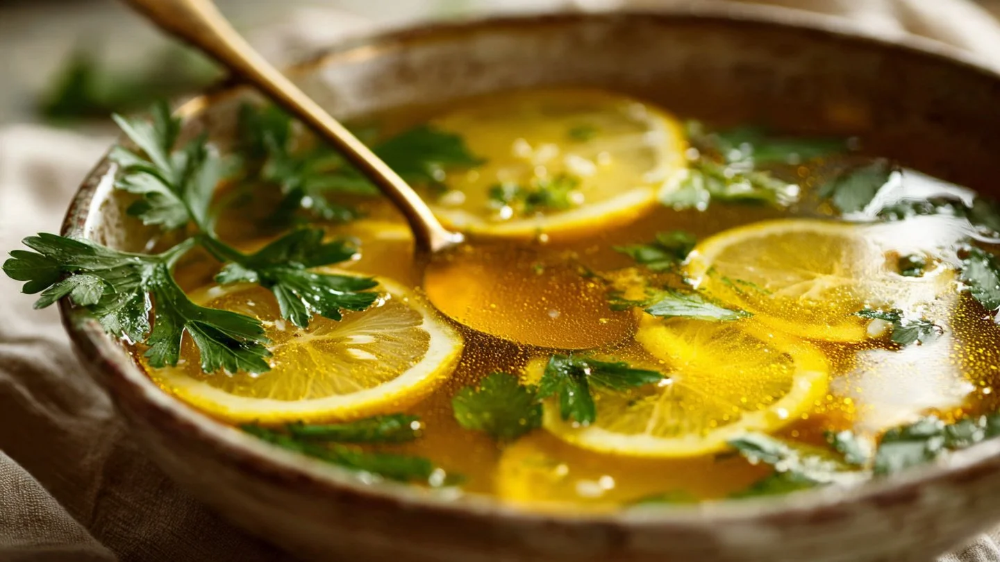 Sunshine Greek Lemon Soup (Avgolemono) : Cozy, Bright & Easy Greek Lemon Soup Greek Lemon Soup