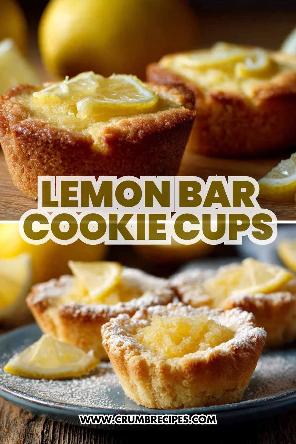 Sunshine Lemon Bar Cookie Cups : Bite-Sized Citrus Bliss Lemon Bar Cookie Lemon Bar Cookie Cups
