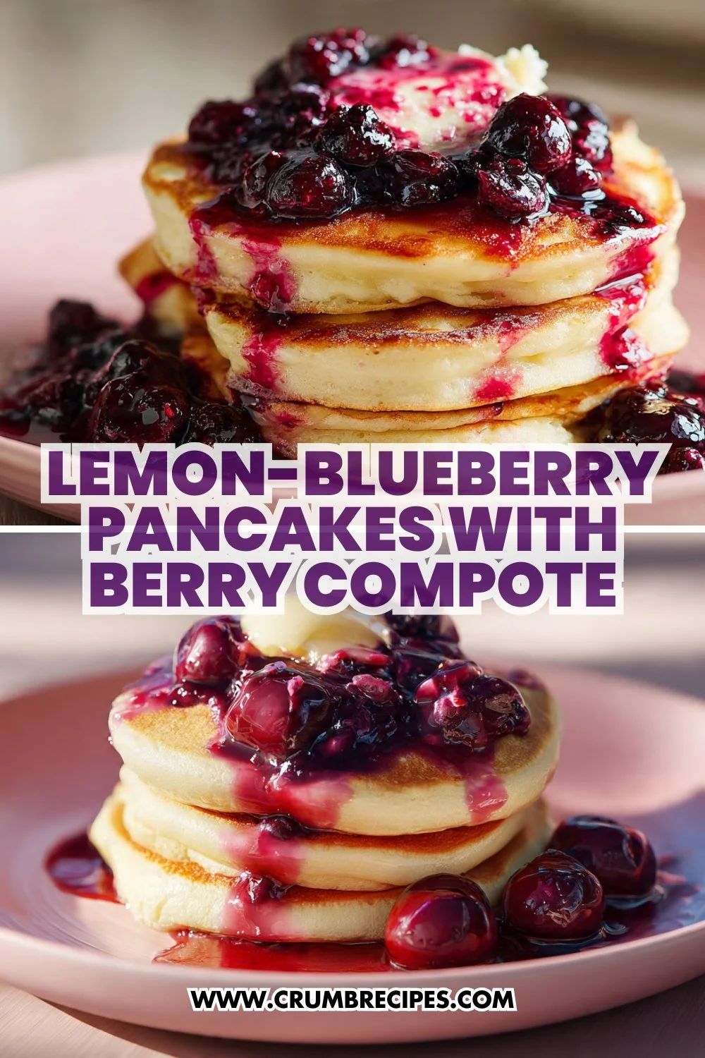 Lemon-Blueberry Pancakes with Berry Compote