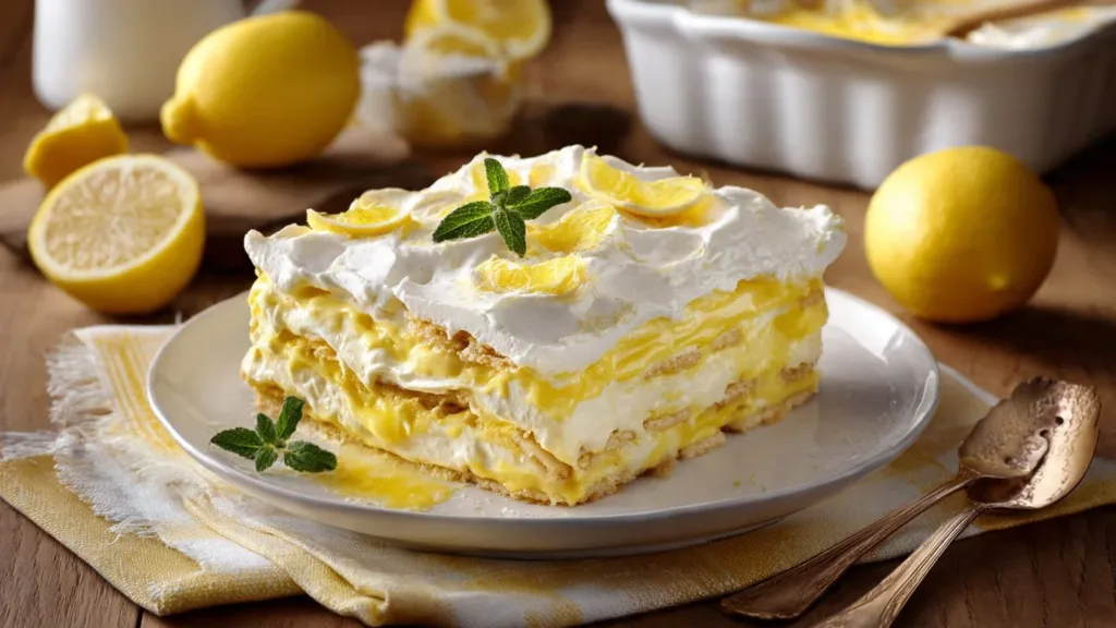 No-Bake Lemon Lasagna (Easy, Creamy & Tart)