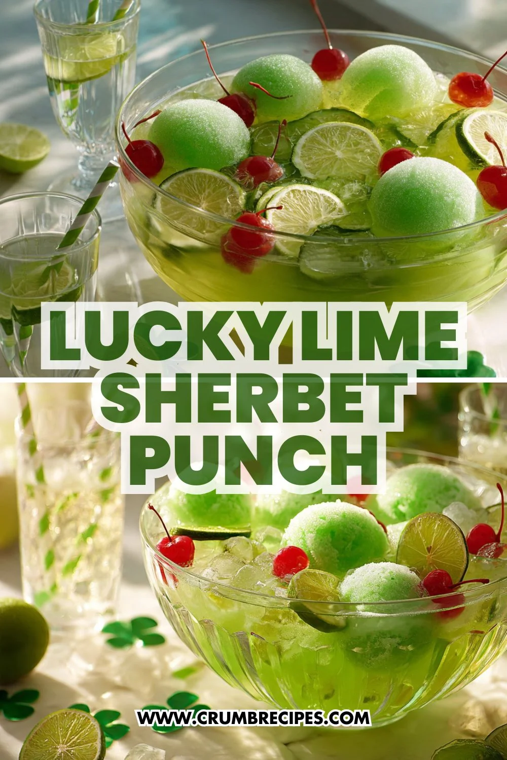 Lucky Lime Sherbet Punch : Bright, Fizzy Party Punch lime sherbet punch Lucky Lime Sherbet Punch